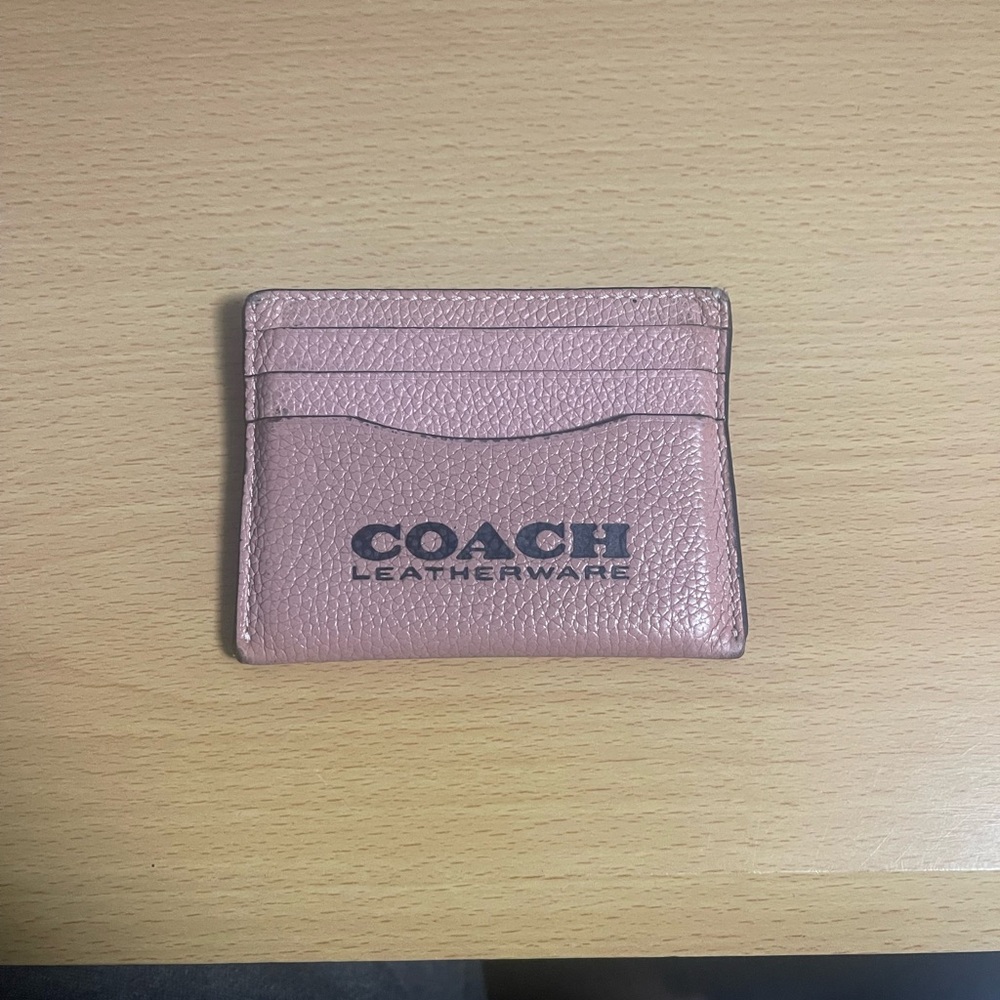 Coach Blush Leather Card Case